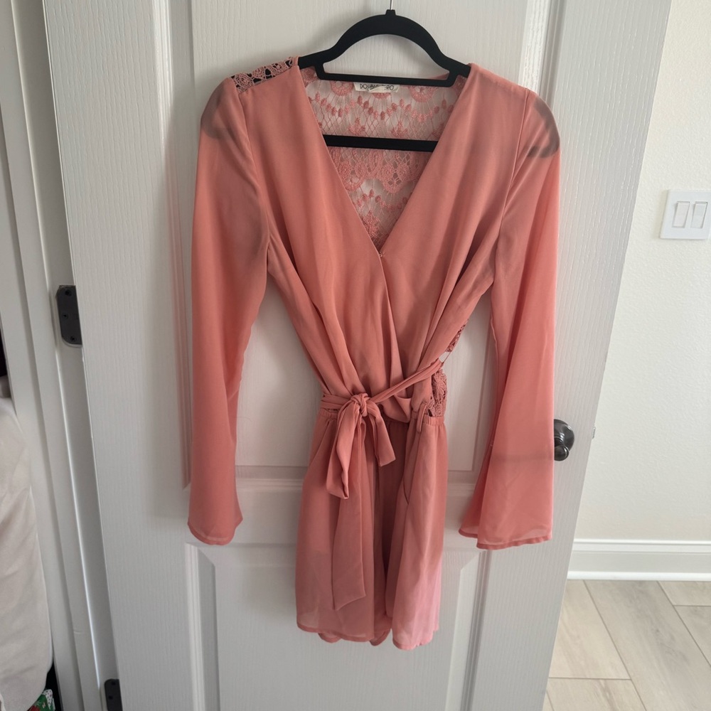 Pink chiffon Romper